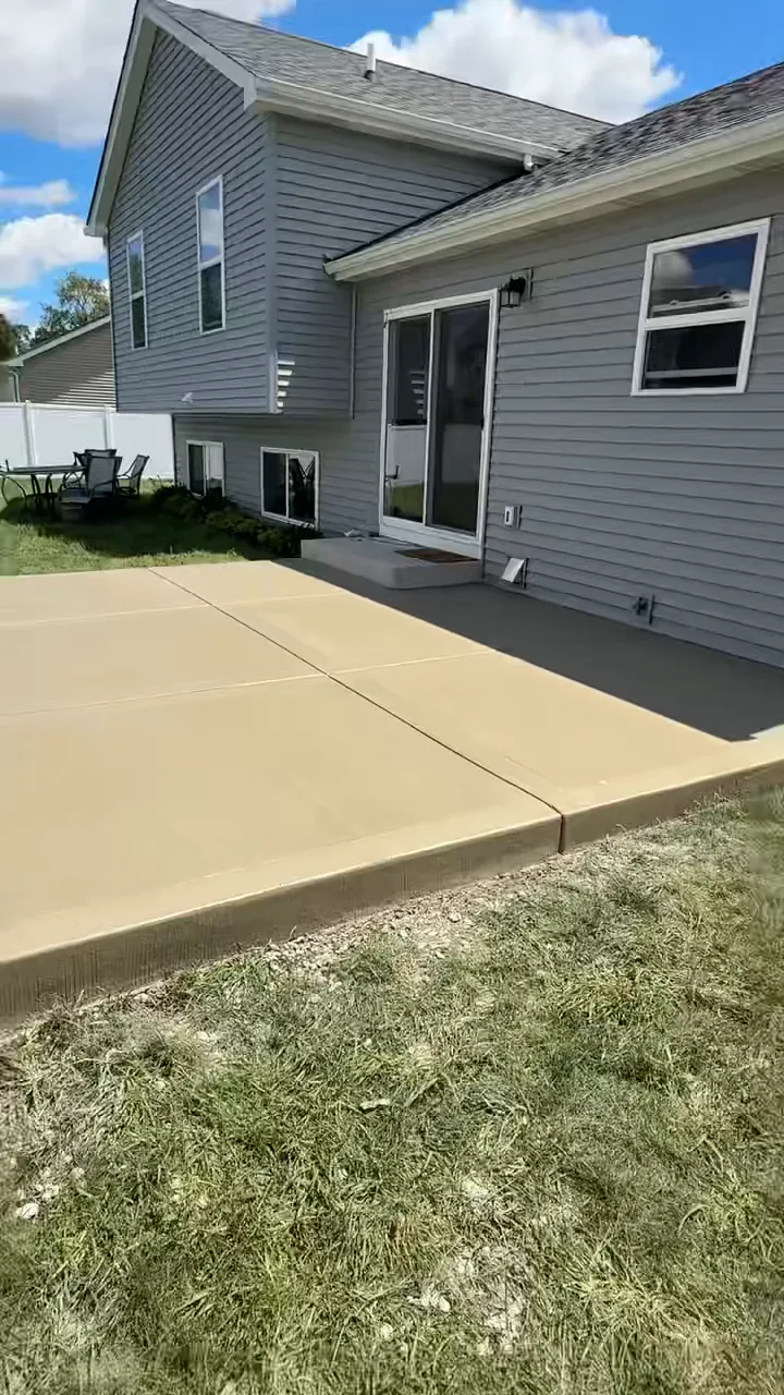 Video of a concrete patio project